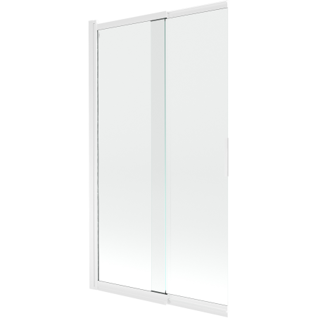 Mexen Fox 2-wing sliding bath screen 100 x 150 cm, transparent, white - 891-100-002-20-00