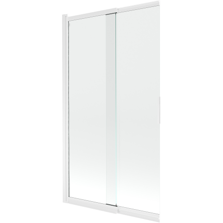 Mexen Fox badwand 2-delige schuifbare 100 x 150 cm, transparant, wit - 891-100-002-20-00