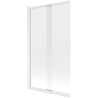 Mexen Fox badwand 2-delige schuifbare 100 x 150 cm, transparant, wit - 891-100-002-20-00