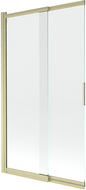 Mexen Fox badwand 2-delige schuifbare 100 x 150 cm, transparant, goud geborsteld - 891-100-002-55-00