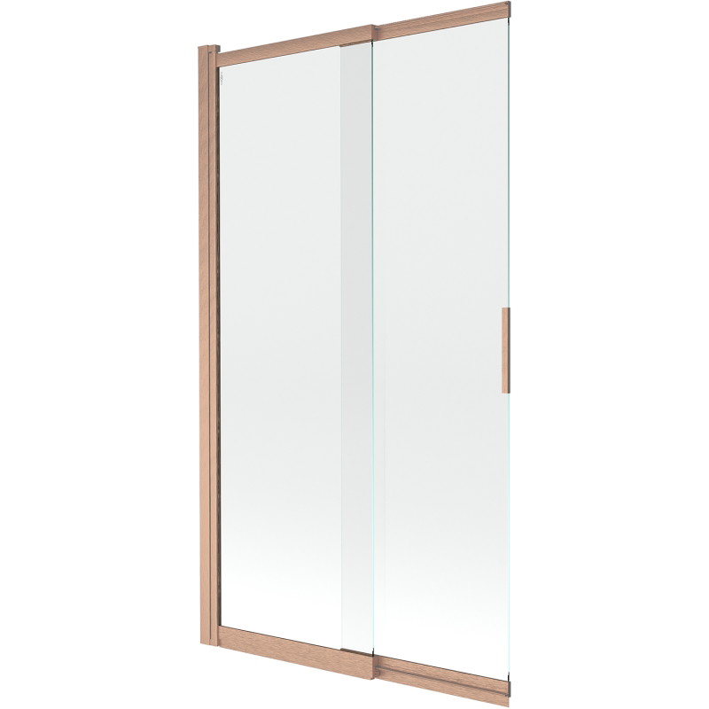 Mexen Fox 2-osaline vanni ekraan, libistatav, 100 x 150 cm, läbipaistev, harjatud vask - 891-100-002-65-00