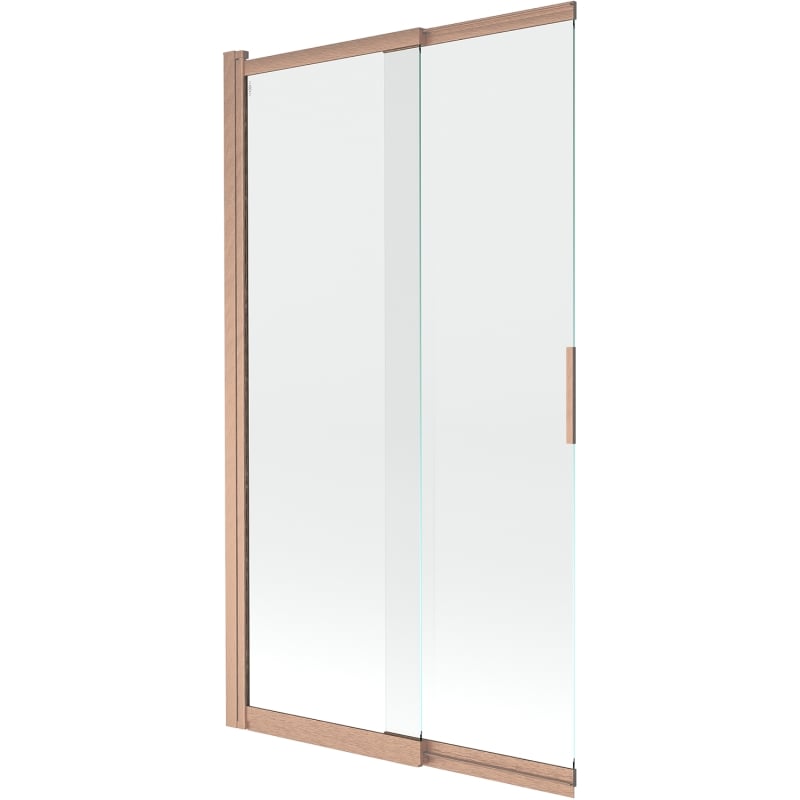Mexen Fox dvokrilni klizni tuš paravan 100 x 150 cm, proziran, brušeni bakar - 891-100-002-65-00