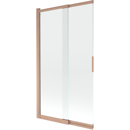 Mexen Fox dvokrilni klizni tuš paravan 100 x 150 cm, proziran, brušeni bakar - 891-100-002-65-00