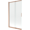 Mexen Fox 2-osaline vanni ekraan, libistatav, 100 x 150 cm, läbipaistev, harjatud vask - 891-100-002-65-00