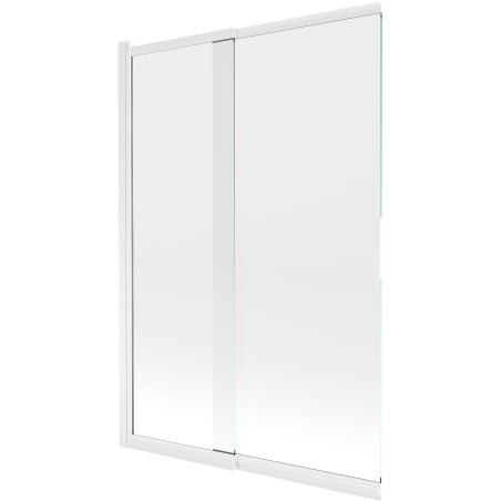 Mexen Fox klizna za kadu s 2 klizna krila 120 x 150 cm, prozirna, bijela - 891-120-002-20-00