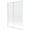 Mexen Fox Duschwand, 2-flügelig, verschiebbar, 120 x 150 cm, transparent, weiß - 891-120-002-20-00