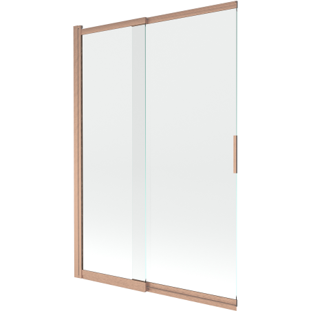 Mexen Fox Duschabtrennung 2-flügelig Schiebetür 120 x 150 cm, transparent, gebürstetes Kupfer - 891-120-002-65-00
