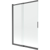 Paroi de douche Mexen Fox à 2 battants coulissants 120 x 150 cm, transparent, gris canon brossé - 891-120-002-66-00