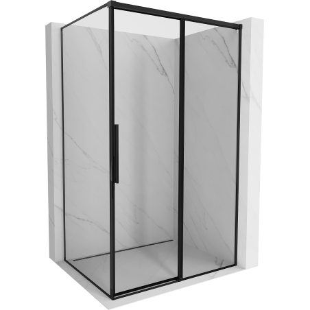 Mexen Rox douchecabine schuifdeur rechts 160 x 85 cm, zwart frame, zwart - 8C2-160-085-70-70-P