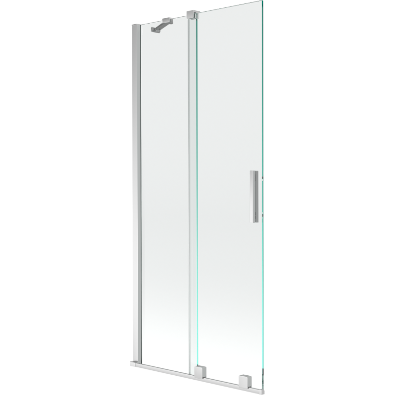 Mexen Velar parawan nawannowy 2-skrzydłowy rozsuwany 80 x 150 cm, transparent, chrom - 896-080-000-01-01