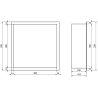 Mexen X-Wall-R nischhylla med fläns 30 x 30 cm, borstad gun grå - 19E0303010