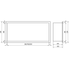 Mexen X-Wall-R nischhylla med krage 60 x 20 cm, borstad koppar - 19C0602010