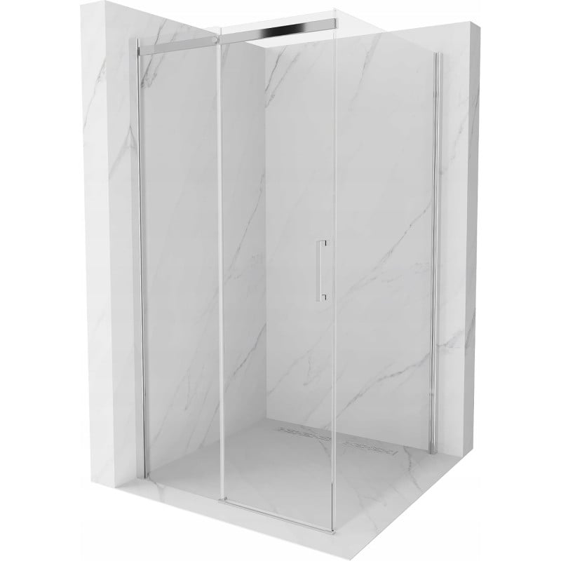 Mexen Omega cabine de duche deslizante 100 x 100 cm, transparente, cromada - 825-100-100-01-00