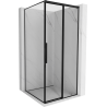 Mexen Rox cabine de douche coulissante droite 100 x 100 cm, cadre noir, noir - 8C2-100-100-70-70-P