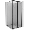 Mexen Rox schuifbare douchecabine rechts 100 x 100 cm, zwart frame, zwart - 8C2-100-100-70-70-P