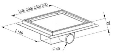 Mexen Flat-Q M13 grīdas noteka kvadrāta formas 15 x 15 cm, birstēts varš - 1C10015