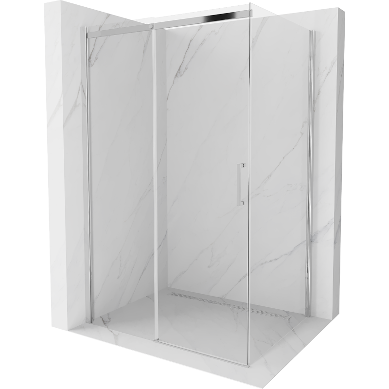 Mexen Omega schuifbare douchecabine 120 x 90 cm, transparant, chroom - 825-120-090-01-00
