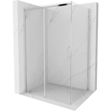 Mexen Omega schuifbare douchecabine 120 x 90 cm, transparant, chroom - 825-120-090-01-00
