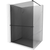 Mexen Kioto+ parete doccia con mensola Walk-in 90 x 200 cm, grafite, nero - 800-090-121-70-40