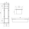 Porte-papier hygiénique Mexen X-Wall-BP avec magasin, cuivre brossé - 19C4