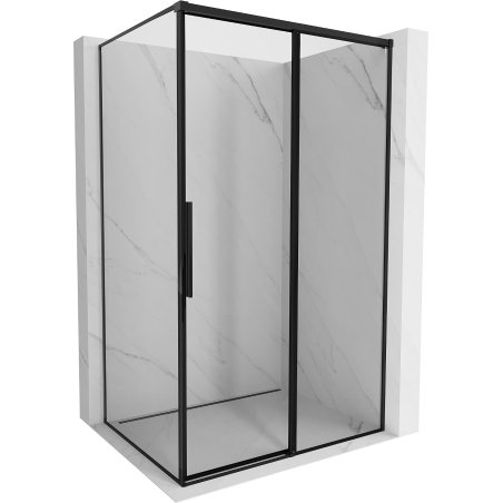 Mexen Rox Duschkabine rechts verschiebbar 150 x 120 cm, schwarzer Rahmen, schwarz - 8C2-150-120-70-70-P