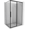 Mexen Rox Duschkabine rechts verschiebbar 150 x 120 cm, schwarzer Rahmen, schwarz - 8C2-150-120-70-70-P