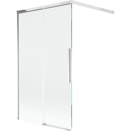 Mexen Rox parawan nawannowy 2-skrzydłowy rozsuwany 100 x 150 cm, transparent, chrom - 8C9-100-003-01-00