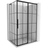 Mexen Rox L shower enclosure sliding right 115 x 85 cm, black grid, black - 8C2L-115-085-70-77-P