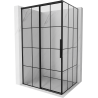 Mexen Rox sliding shower cabin left 100 x 80 cm, black grid, black - 8C2-100-080-70-77-L
