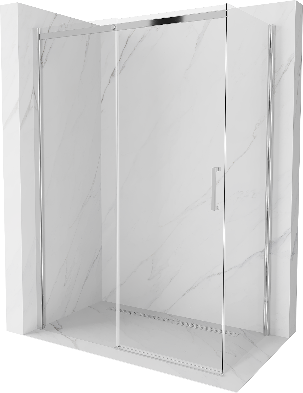 Mexen Omega kabina prysznicowa rozsuwana 160 x 70 cm, transparent, chrom - 825-160-070-01-00