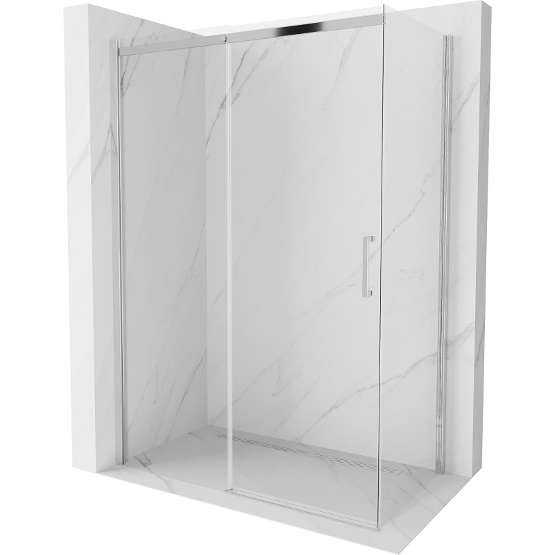 Mexen Omega cabina de ducha corredera 160 x 90 cm, transparente, cromo - 825-160-090-01-00