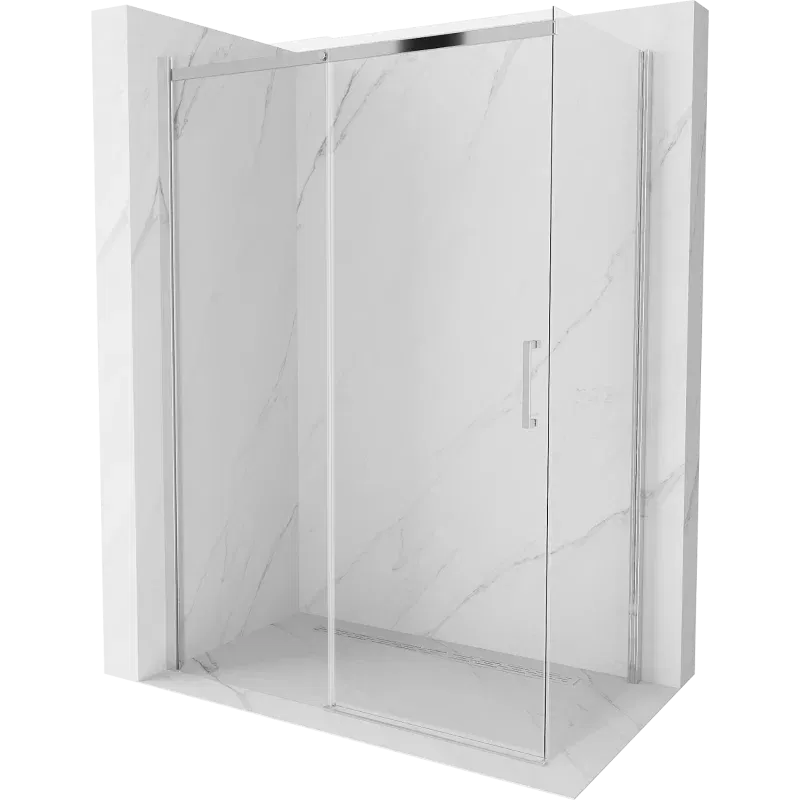 Mexen Omega cabine de duche deslizante 160 x 90 cm, transparente, cromado - 825-160-090-01-00