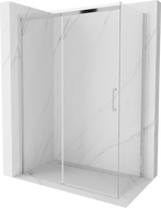 Mexen Omega klizna za tuš s kliznim vratima 160 x 90 cm, prozirna, krom - 825-160-090-01-00