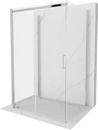 Mexen Omega-3S drie zijden schuifdouchecabine 100 x 80 cm, transparant, chroom - 825-100-080-01-00-3S