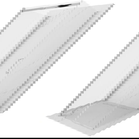 Mexen Omega-3S duschkabin 3-väggar, skjutbar 100 x 100 cm, transparent, krom - 825-100-100-01-00-3S