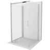 Mexen Omega-3S 3-sided sliding shower cabin 100 x 100 cm, transparent, chrome - 825-100-100-01-00-3S
