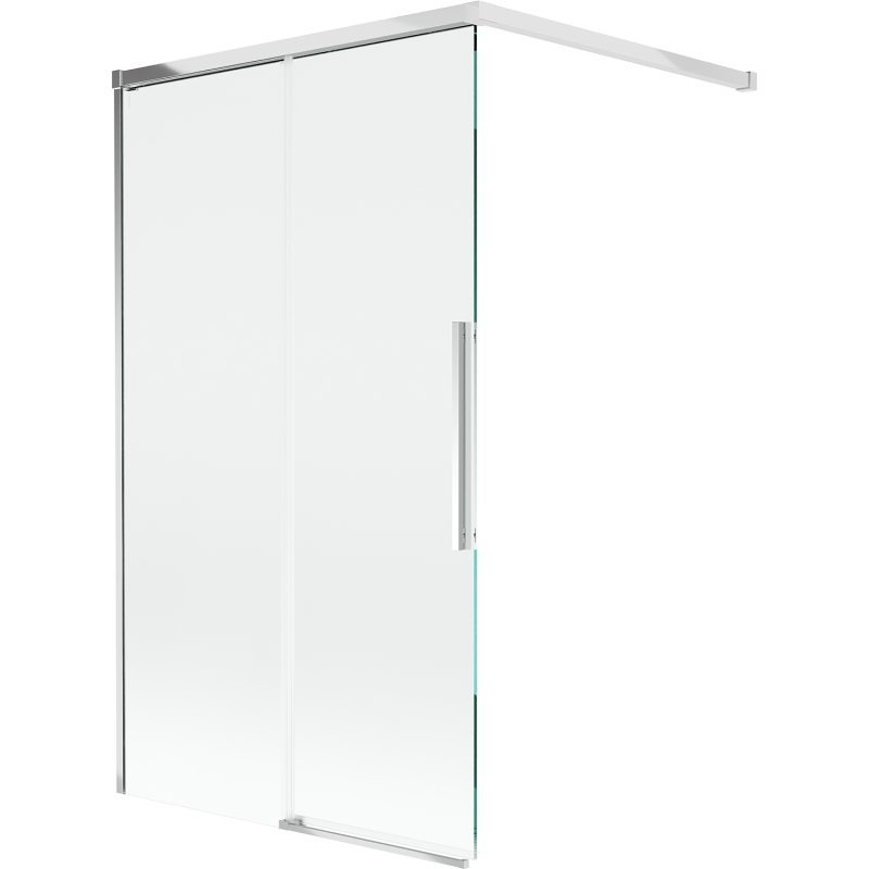 Mexen Rox Badewannenabtrennung 2-flügelig, 140 x 150 cm, transparent, Chrom - 8C9-140-003-01-00