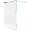 Mexen Rox badwand scherm 2-delig schuifbaar 140 x 150 cm, transparant, chroom - 8C9-140-003-01-00