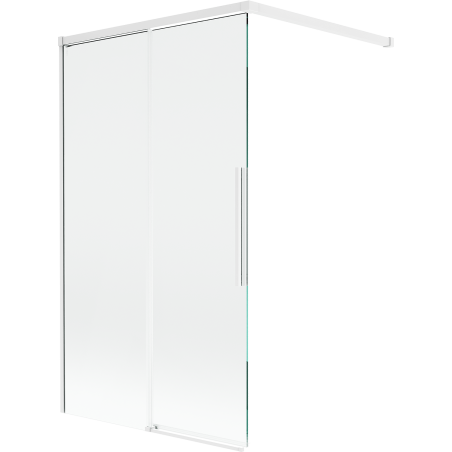 Mexen Rox paroi de baignoire à 2 volets coulissante 100 x 150 cm, transparent, blanc - 8C9-100-003-20-00