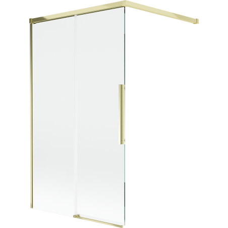 Mexen Rox badwand 2-delige schuifdeur 100 x 150 cm, transparant, goud - 8C9-100-003-50-00