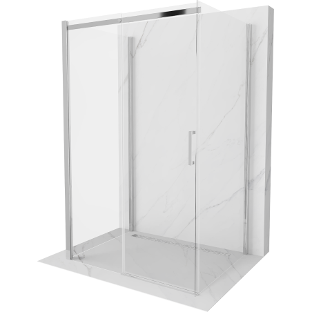 Mexen Omega kabina prysznicowa 3-ścienna, rozsuwana 130 x 80 cm, transparent, chrom - 825-130-080-01-00-3S