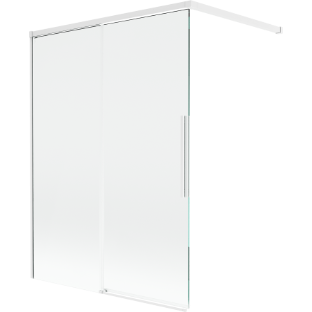 Mexen Rox 2-flügelige Badewannenabtrennung, verschiebbar, 120 x 150 cm, transparent, weiß - 8C9-120-003-20-00
