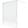 Mexen Rox 2-flügelige Badewannenabtrennung, verschiebbar, 120 x 150 cm, transparent, weiß - 8C9-120-003-20-00