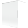 Mexen Rox badwand scherm 2-delig schuifbaar 140 x 150 cm, transparant, wit - 8C9-140-003-20-00