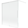 Mexen Rox Duschabtrennung 2-flügelig verschiebbar 140 x 150 cm, transparent, weiß - 8C9-140-003-20-00