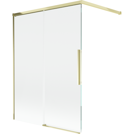 Mexen Rox parawan nawannowy 2-skrzydłowy rozsuwany 120 x 150 cm, transparent, złoty - 8C9-120-003-50-00