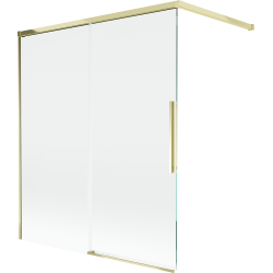 Mexen Rox Badewannenfaltwand 2-flügelig, 140 x 150 cm, transparent, gold - 8C9-140-003-50-00