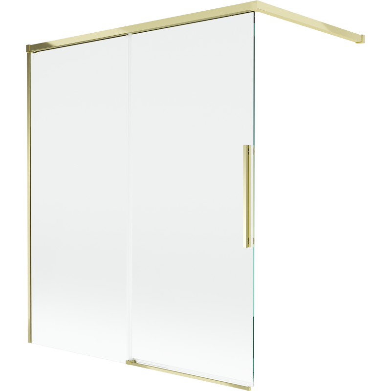 Mexen Rox 2-panel sliding shower screen 140 x 150 cm, transparent, gold - 8C9-140-003-50-00