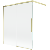 Mexen Rox 2-flügelige Duschabtrennung, verschiebbar, 140 x 150 cm, transparent, gold - 8C9-140-003-50-00