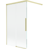Mexen Rox 2-panel sliding bath screen 100 x 150 cm, transparent, brushed gold - 8C9-100-003-55-00